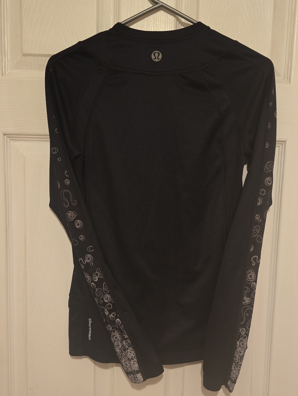 lululemon athletica Black Long-Sleeve Performance Top with Sleeve Graphics